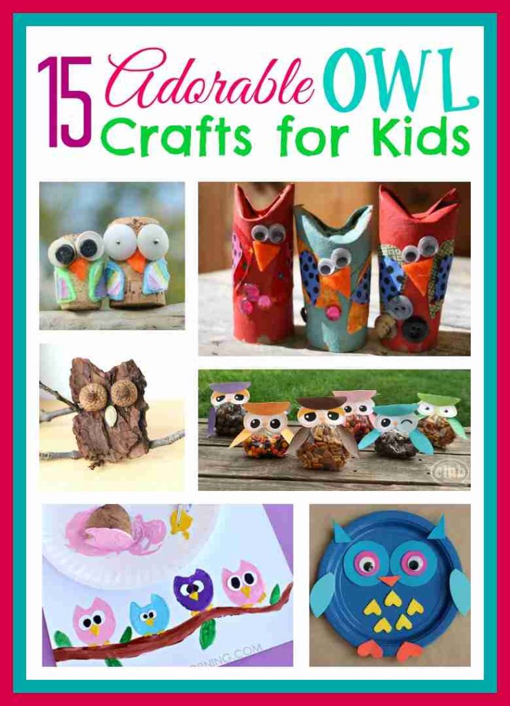 Easy to make adorable owl crafts for kids to create.