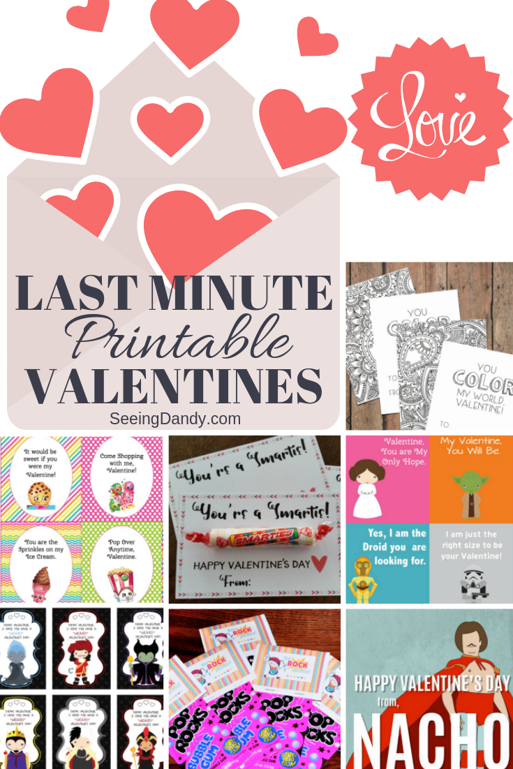 Free printable last minute Valentines.