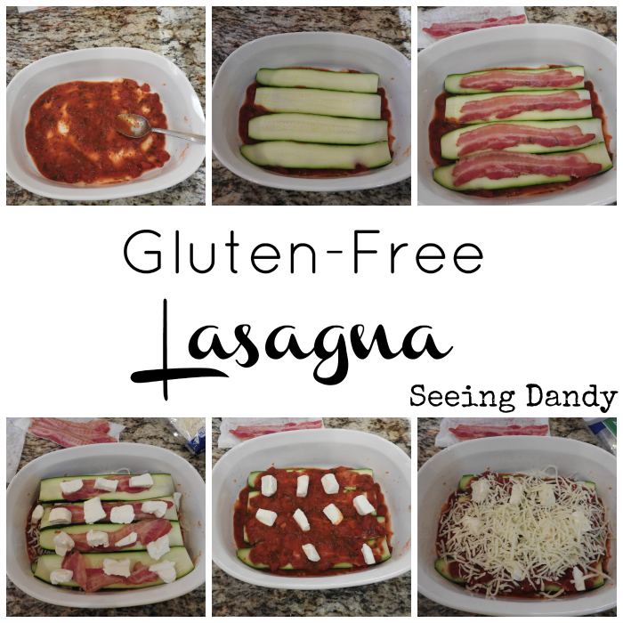 gluten free lasagna with bacon lasagna and zucchini