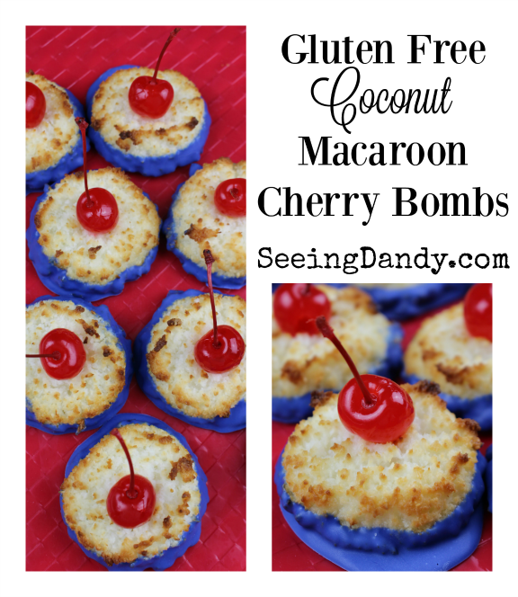 Gluten free coconut macaroon cherry bombs recipe.