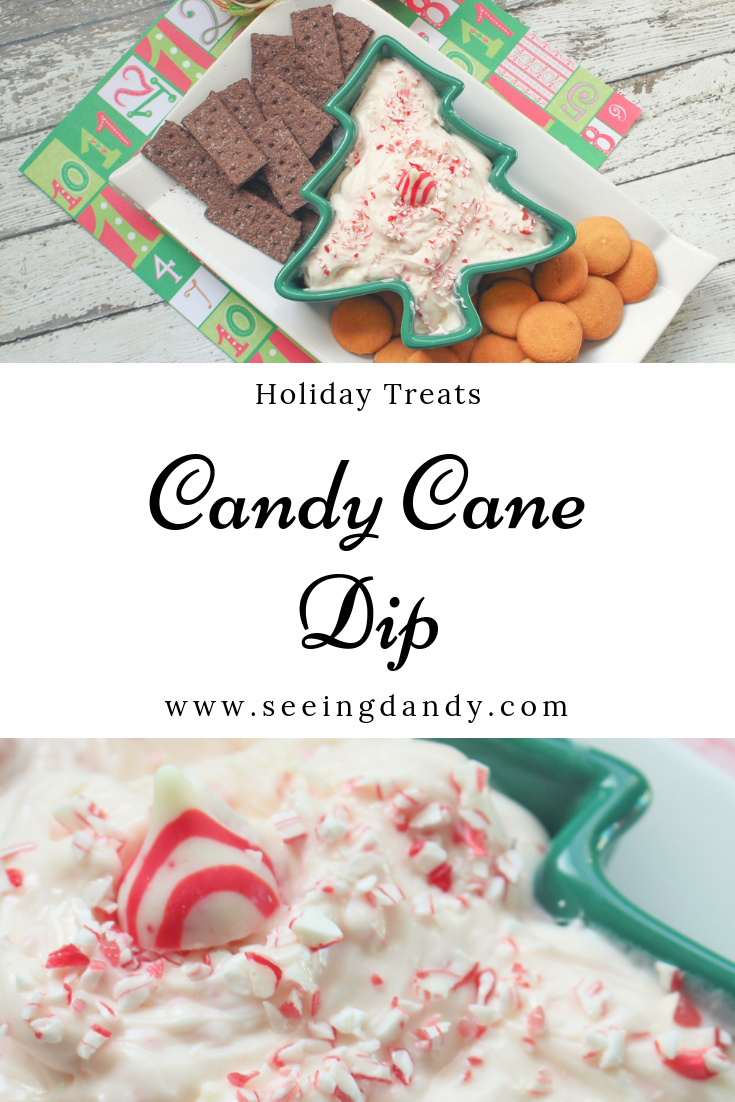 Delicious candy cane dip holiday treat.