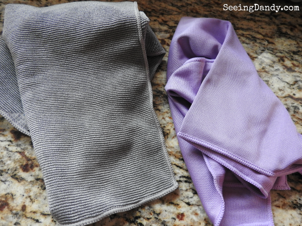 Norwex cloths for cleaning stainless steel.