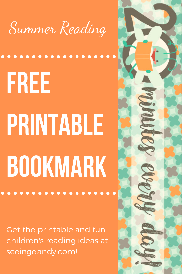 Summer reading easy to make free printable bookmark.