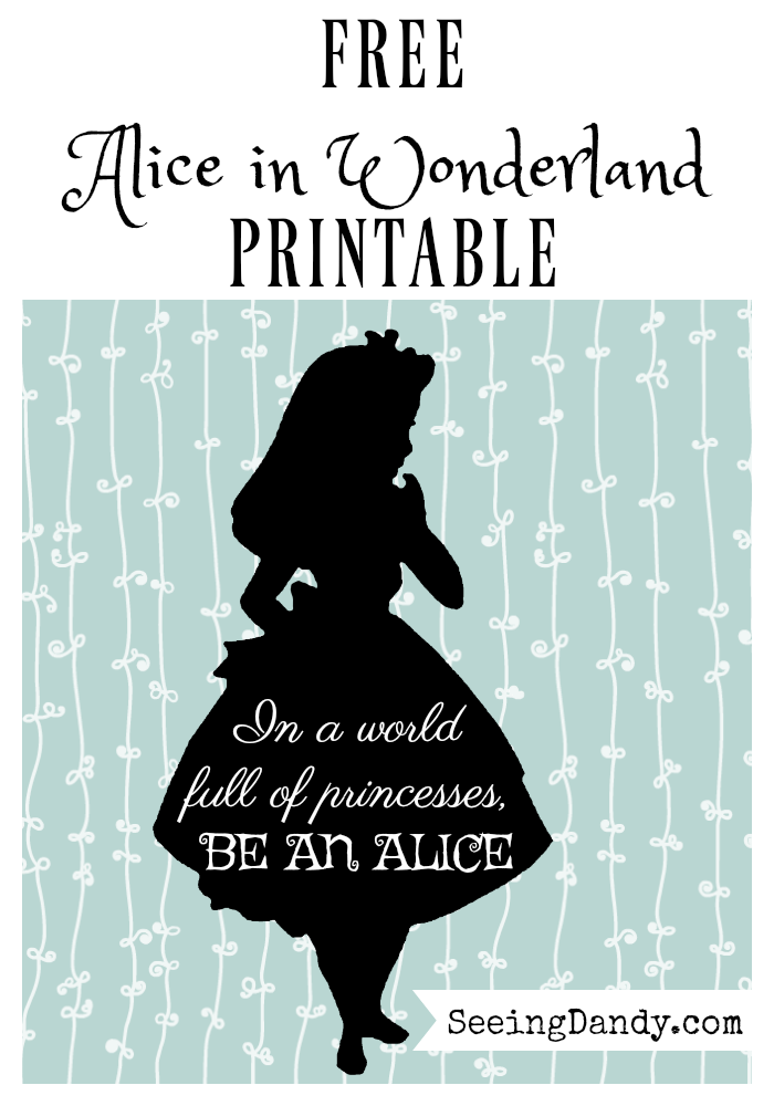 Free Alice In Wonderland Printables Seeing Dandy