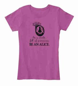 Be an Alice shirt in pink for buying Alice in Wonderland shirts.