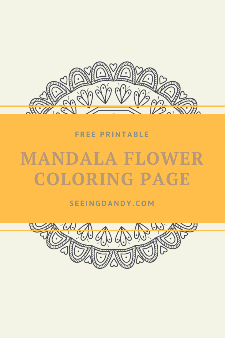 Free Printable Mandala Flower Coloring Page