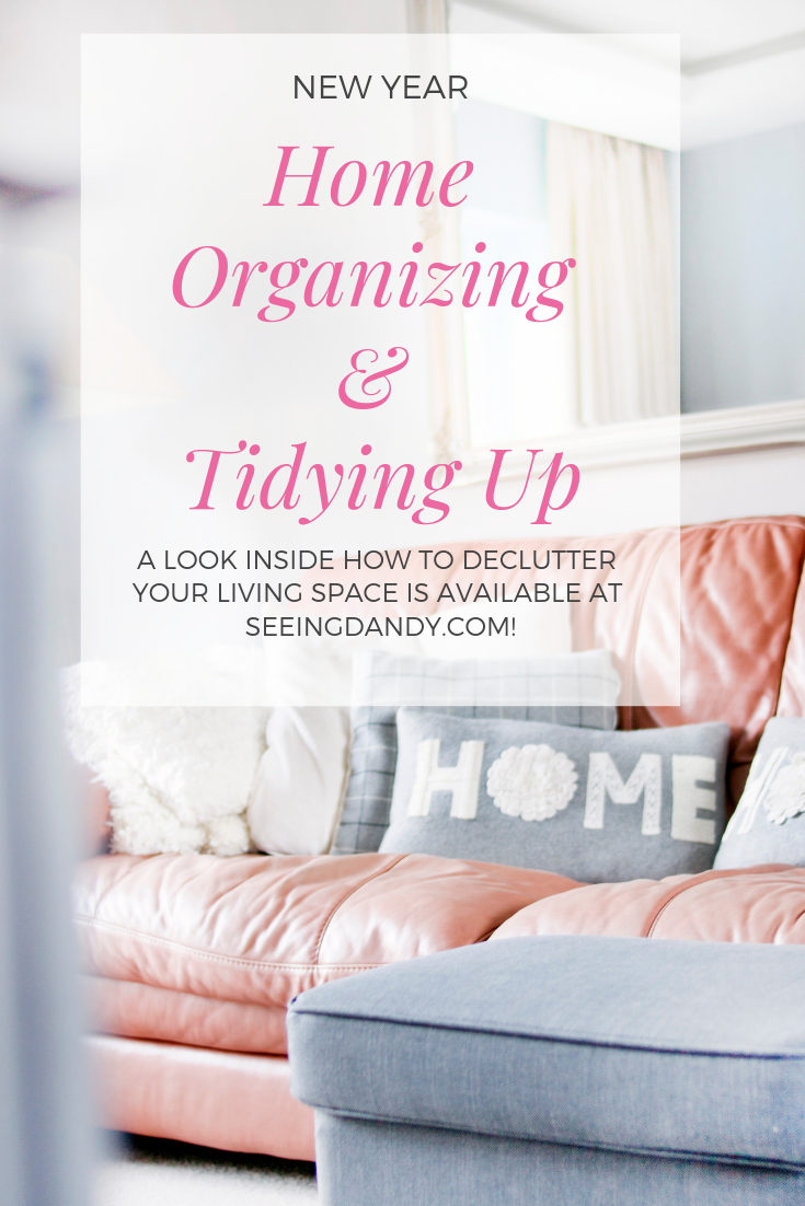 Easy to do home organizing and tidying up to declutter your living space.