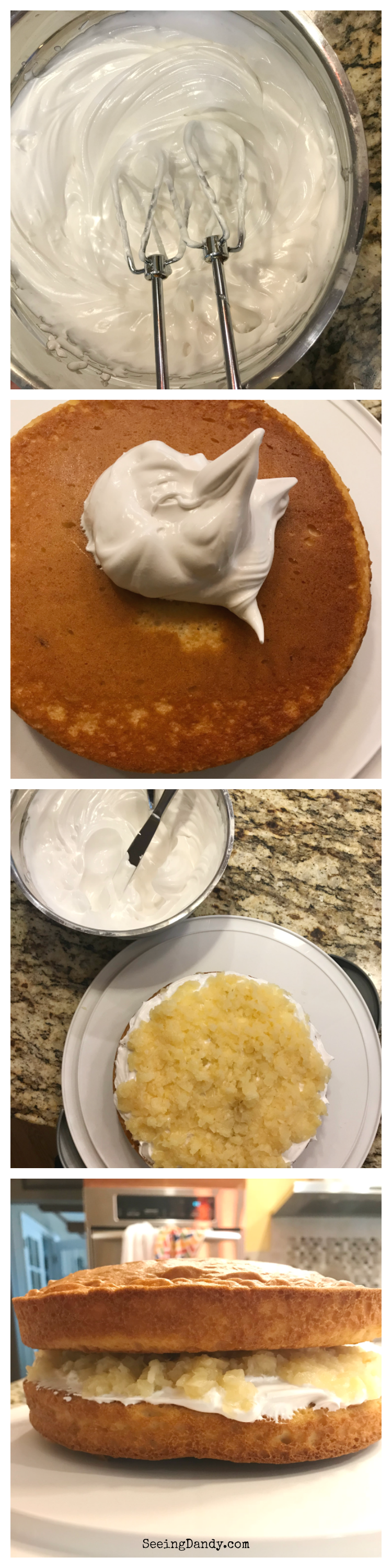 Cream of tartar icing for pineapple coconut cake.
