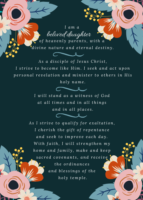 Church of Jesus Christ of Latter-Day Saints new Young Women Theme.