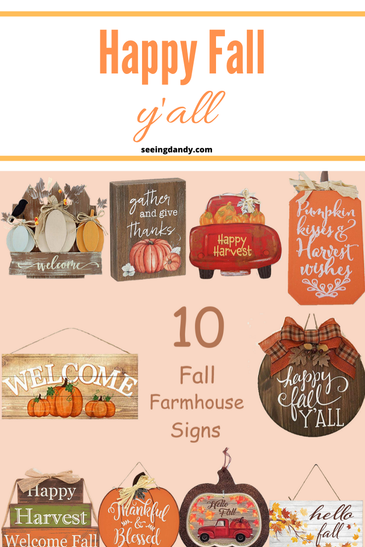 Happy fall y'all the best fall farmhouse style signs.