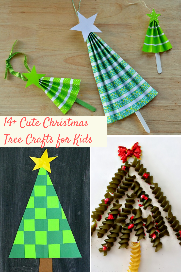 Cute Christmas tree crafts perfect for school holiday party