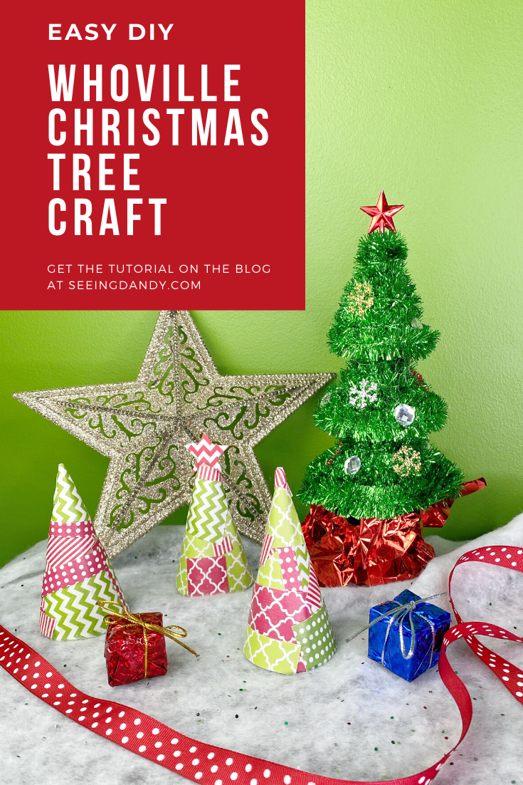 Easy DIY Whoville Christmas tree craft for kids