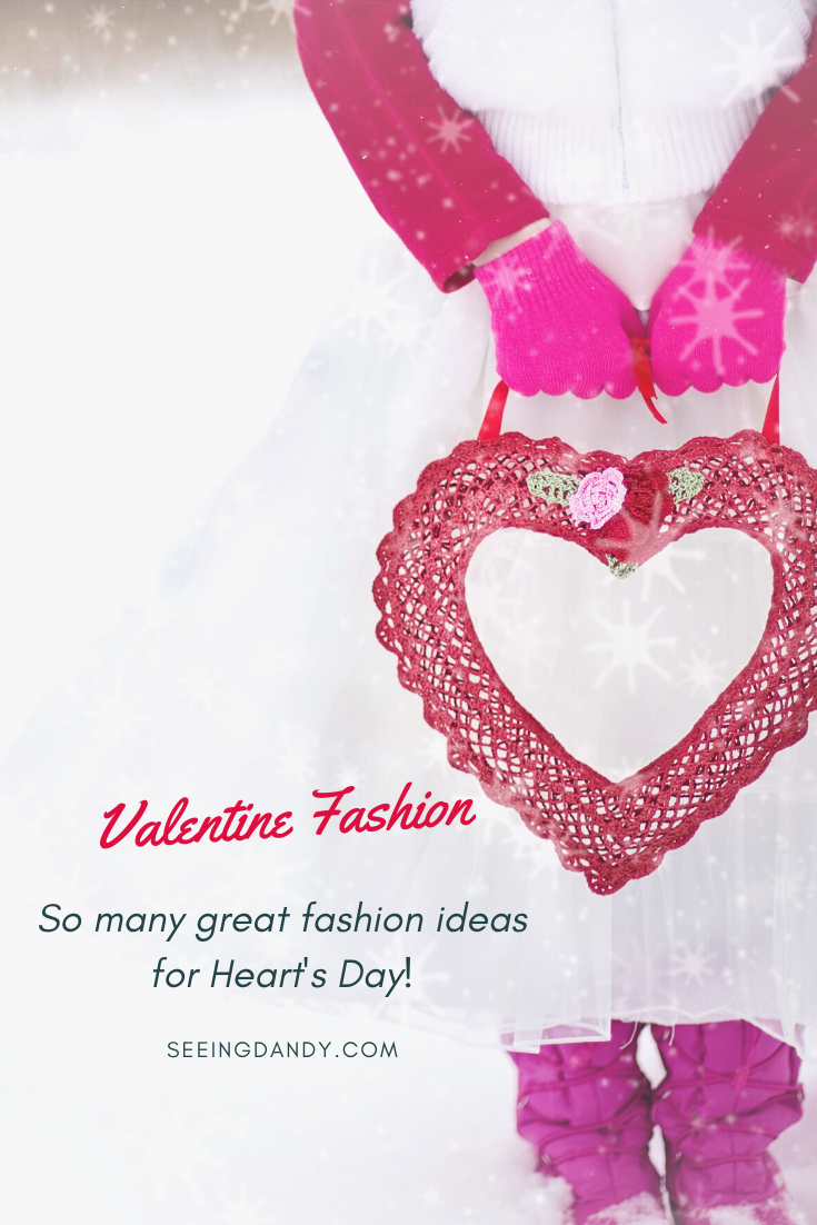 Best Valentine fashion ideas with red heart and white skirt.