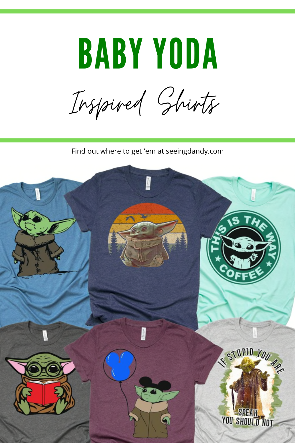 The Mandalorian Baby Yoda shirts