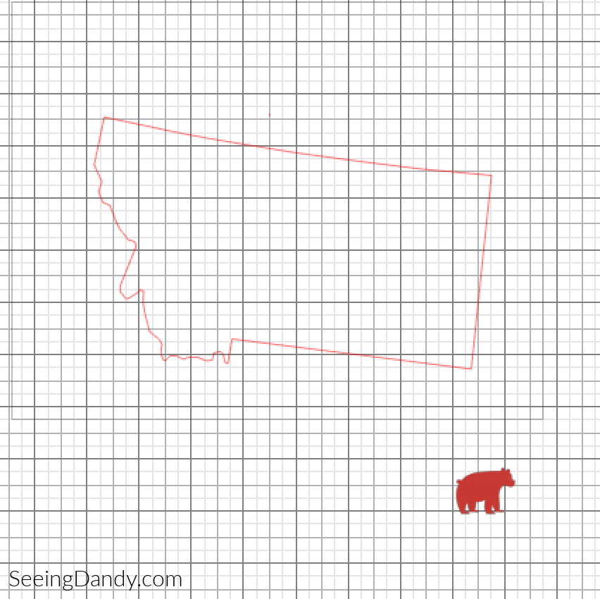 Montana bear silhouette SVG file