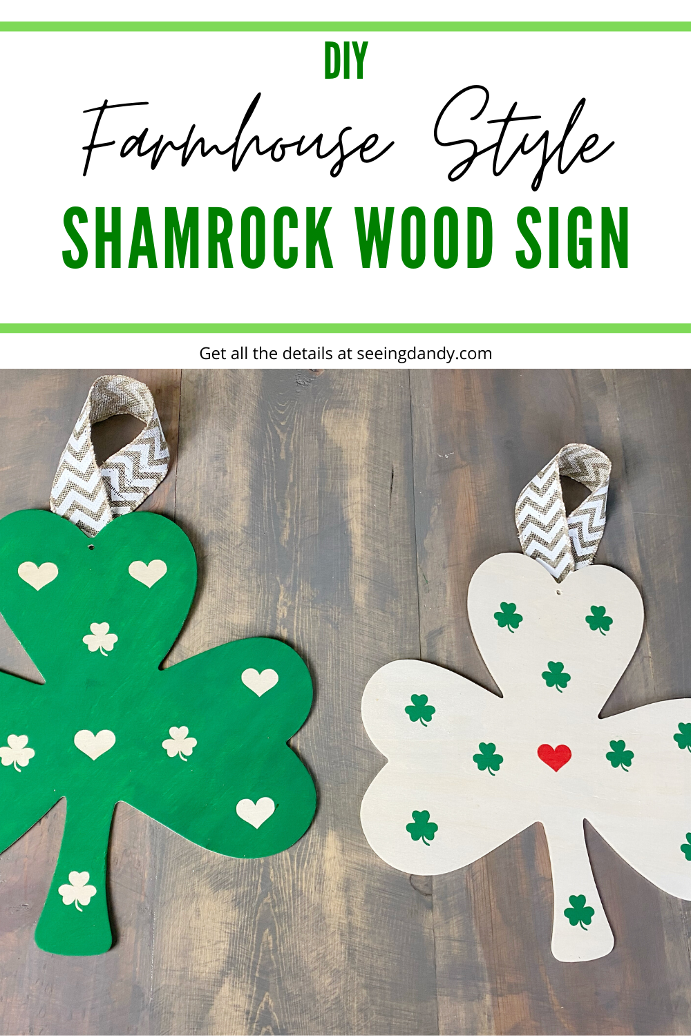 Easy to make DIY shamrock wood sign