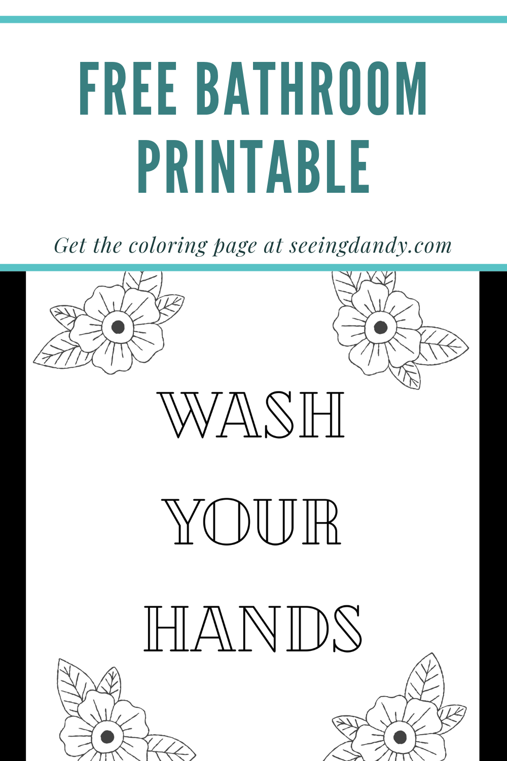 DIY wash your hands printable coloring sheet