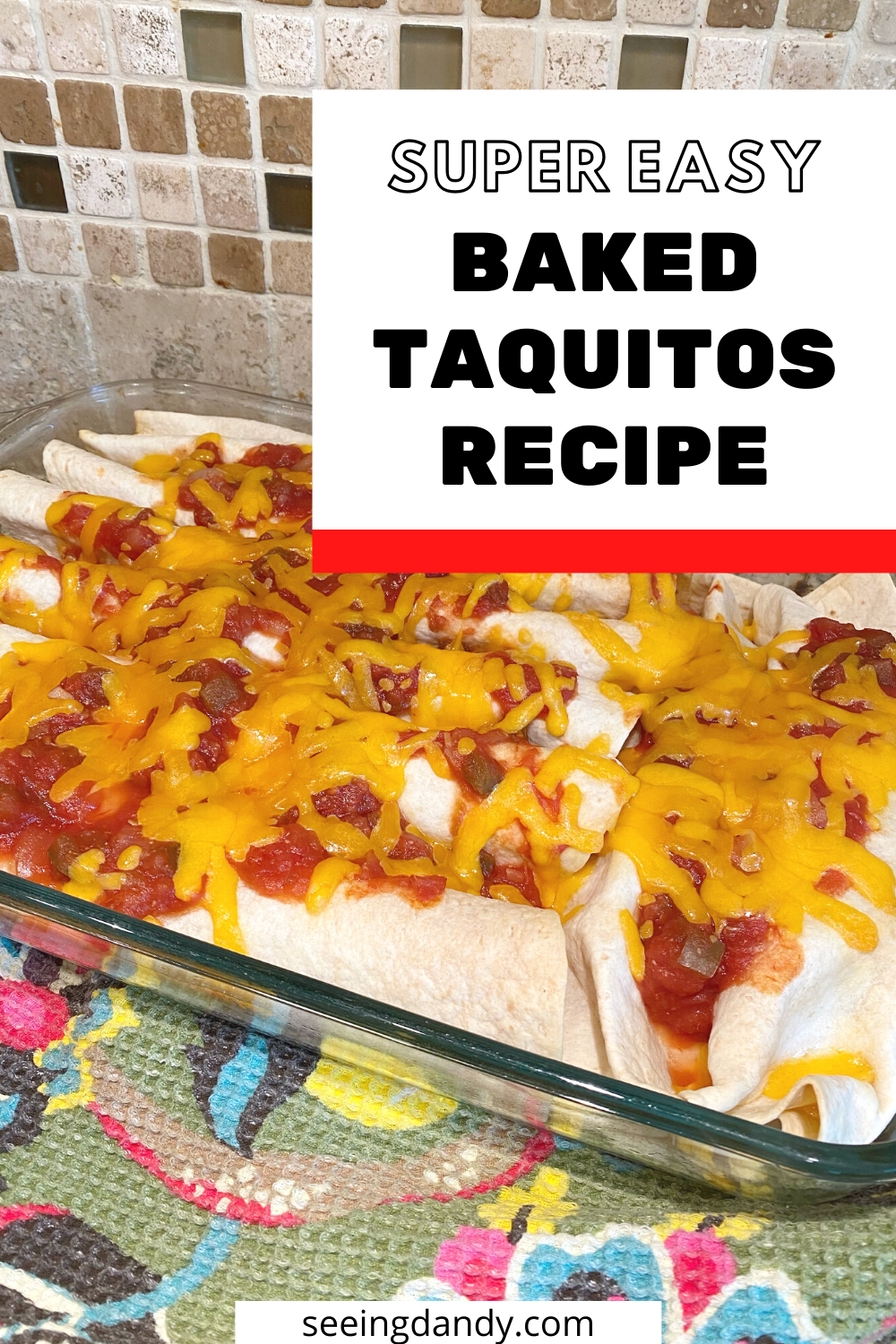 super easy to make baked taquitos recipe