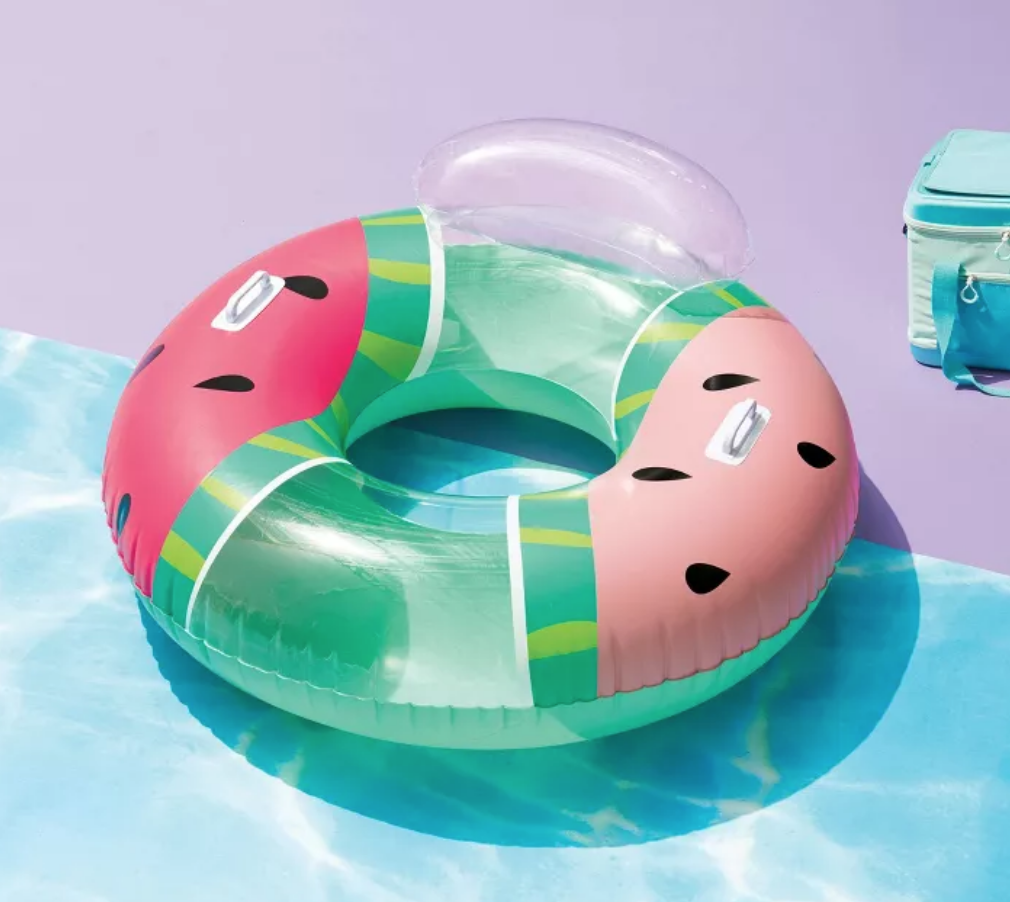 watermelon floating ring with pillow, swim ring