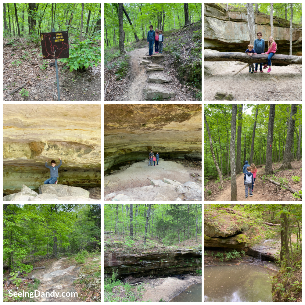 don robinson state park, sandstone canyon trail, family hiking, family travel, midwest hikes