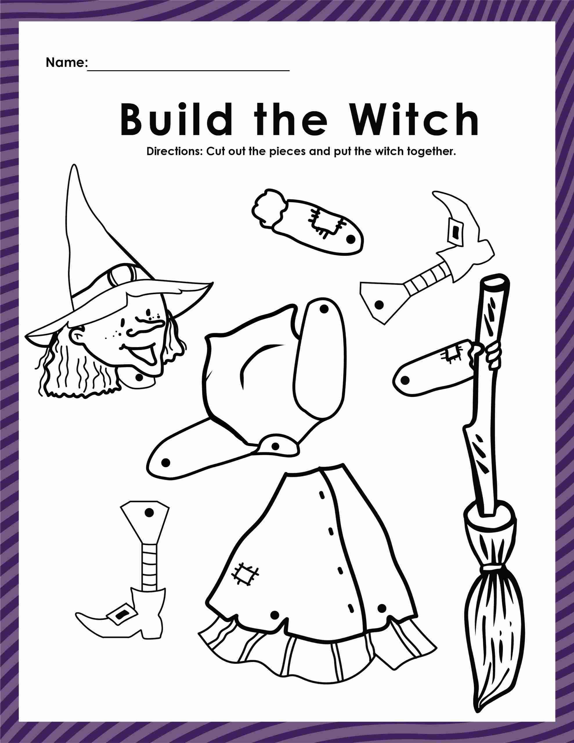 build a witch printable paper doll