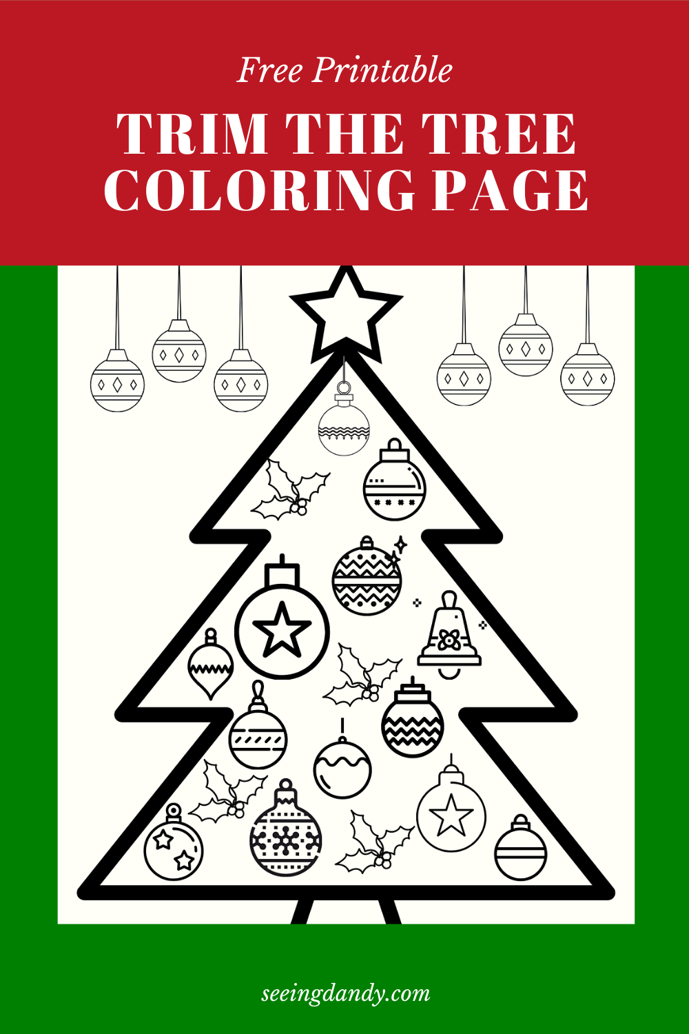 kids christmas coloring page, trim the tree, free printable, coloring sheet, kids crafts, school christmas party, holiday fun, christmas DIY