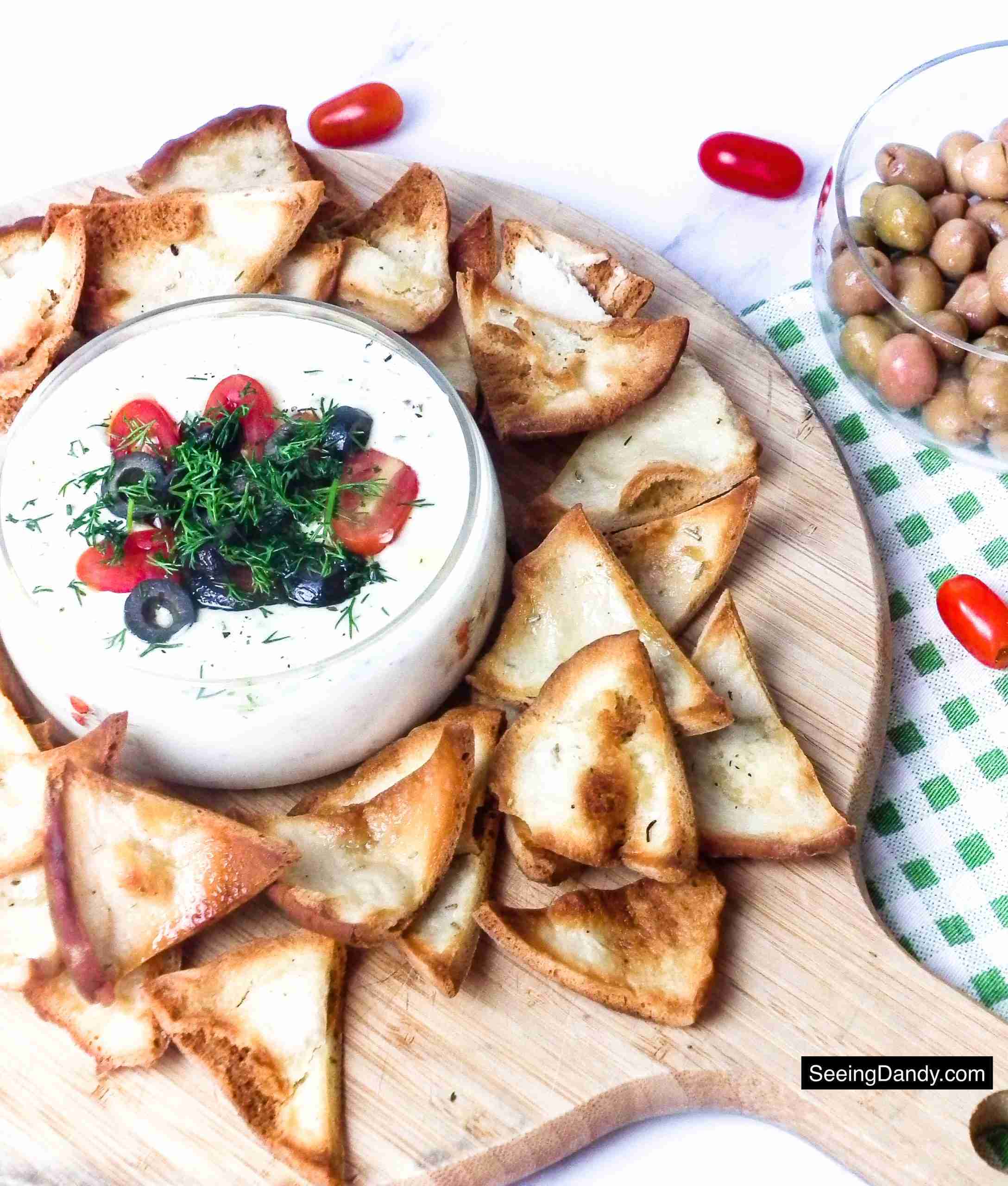 cheese fondue dip, easy recipes, appetizer recipes, super bowl food, party recipes, football party, super bowl party, big game, dip recipes, grape tomatoes, olives, homemade pita chips
