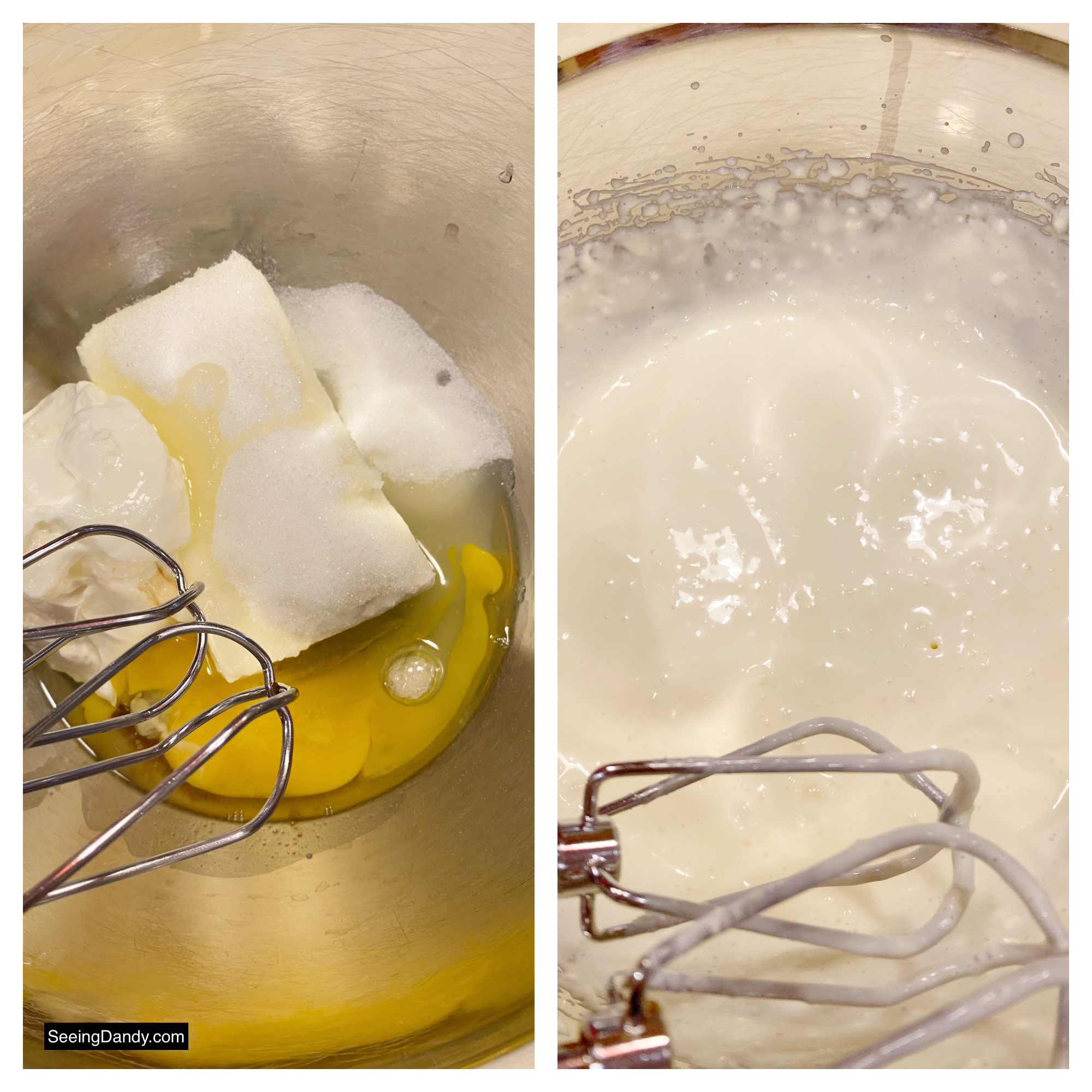 cheesecake recipe, sour cream, egg, sugar, mixing bowl, electric mixer, cream cheese
