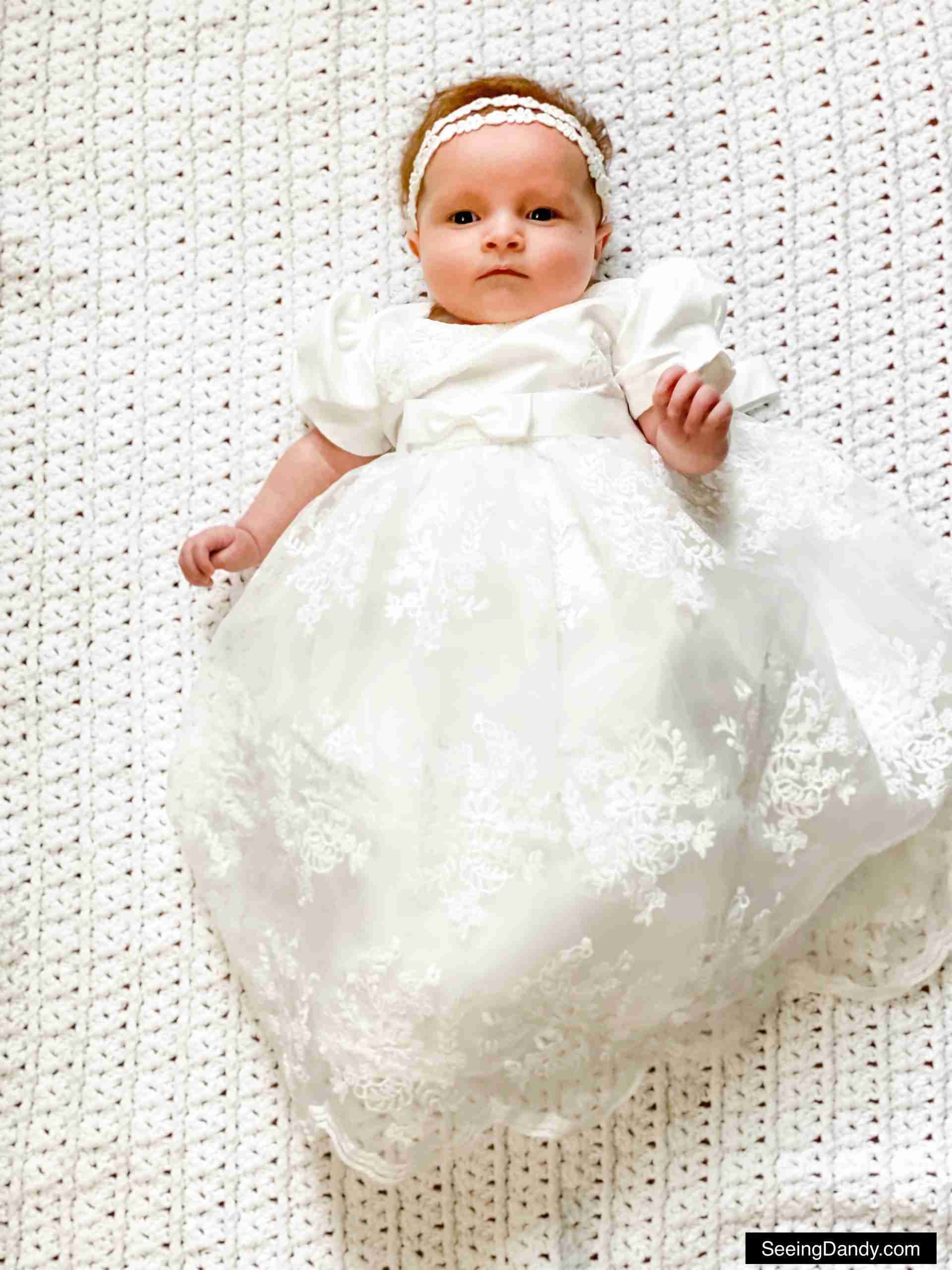 glamulice white lace baby dress, christening dresses, embroidery white baby dress, lds blessing dress, lds blessing gown, white crochet baby blanket, darcy baby girl name