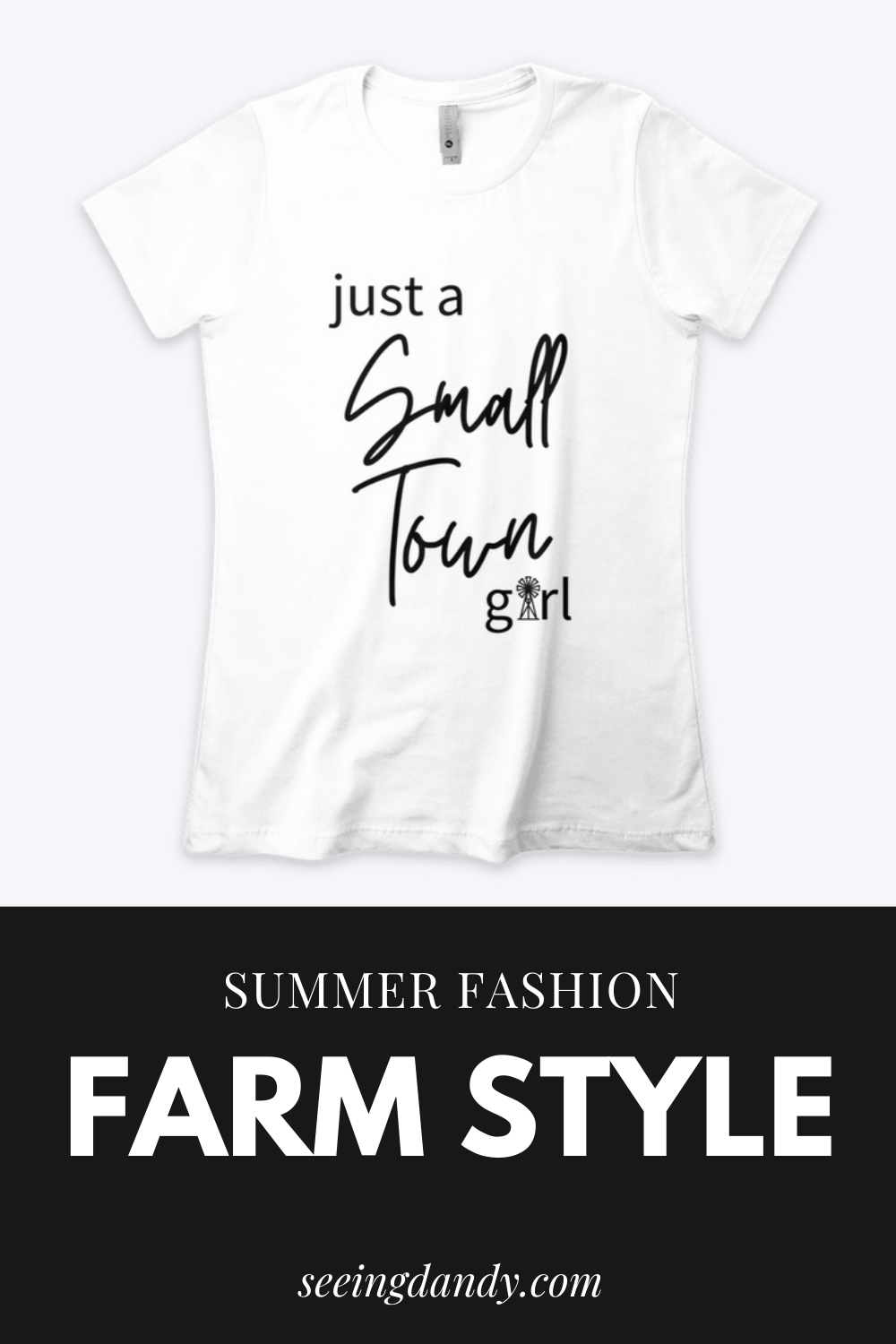 Just A Small Town Girl shirt, farm style, summer style, farmhouse fashion, farm fashion, windmill shirt