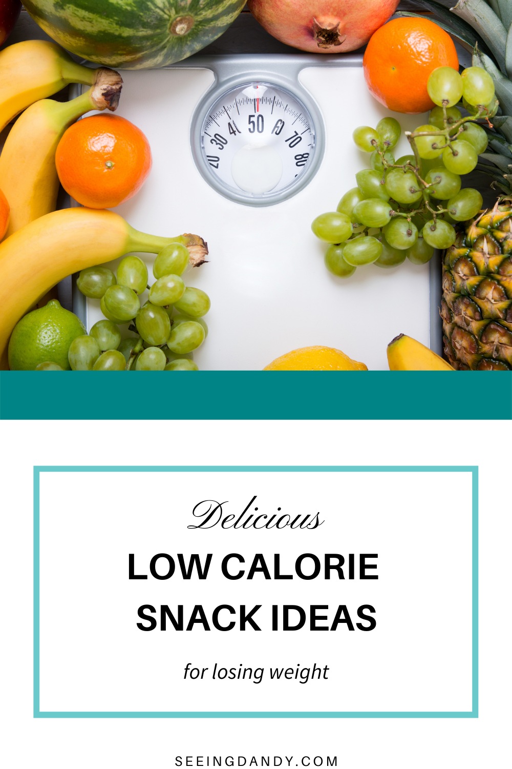 low calorie snack ideas, white bathroom scale, fruit bowl, pineapple, limes, bananas, oranges, green grapes, healthy recipes, losing weight, watermelon, pomegranate