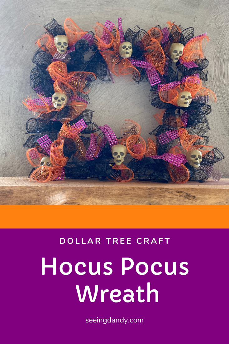 dollar tree craft hocus pocus halloween wreath