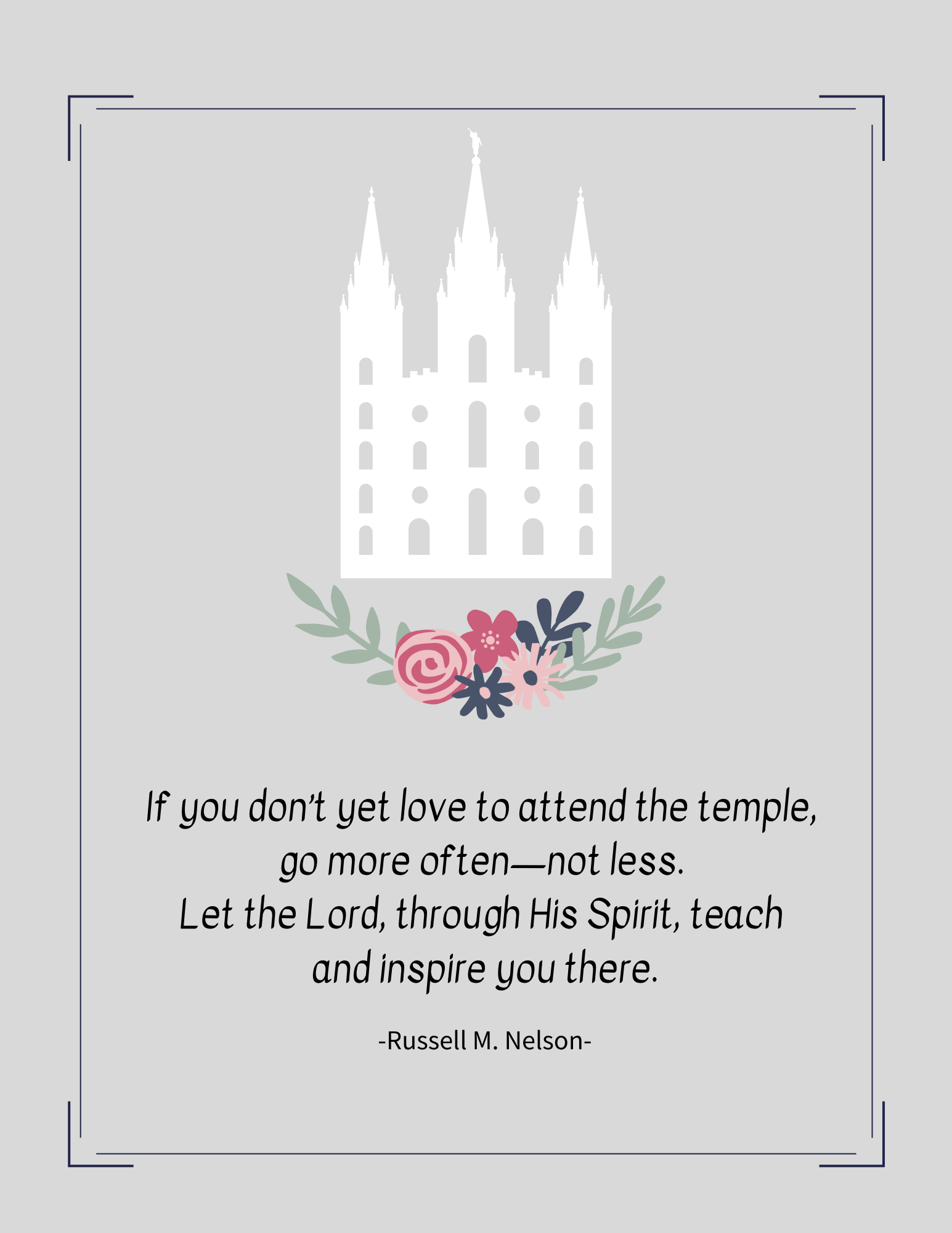 russell m nelson october general conference quote with salt lake city temple silhouette