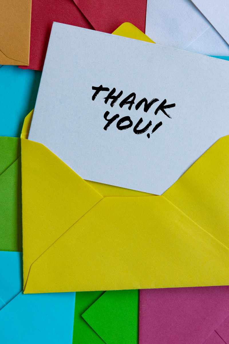 colorful thank you letters