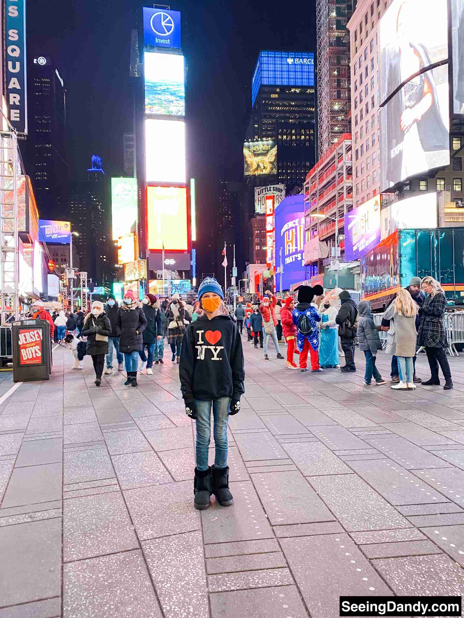 i love new york hoodie in times square