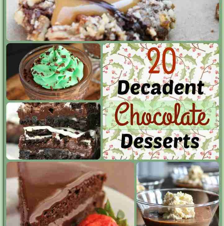 Decadent chocolate desserts for the holidays.