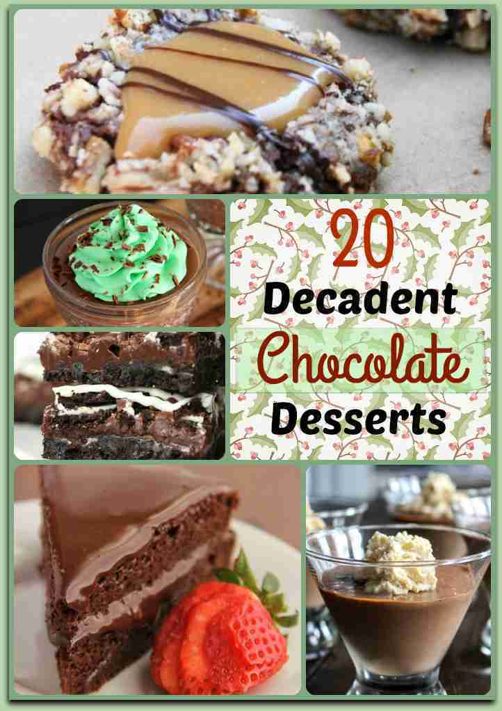 Christmas party decadent chocolate desserts.