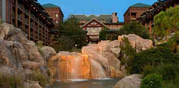 Disney's Wilderness Lodge resort gardens.