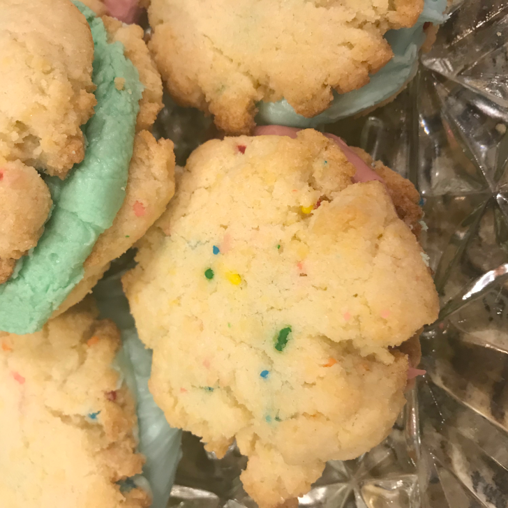 Colorful Funfetti Whoopie Pies perfect for spring.