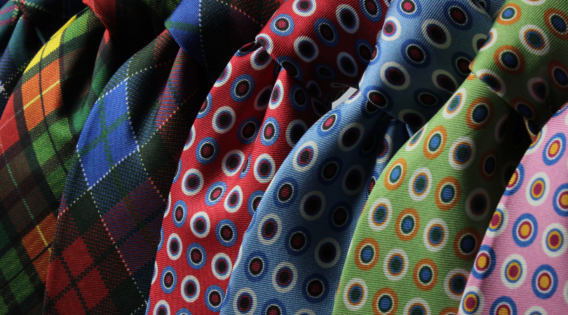Colorful ties last minute gift ideas for Father's Day.