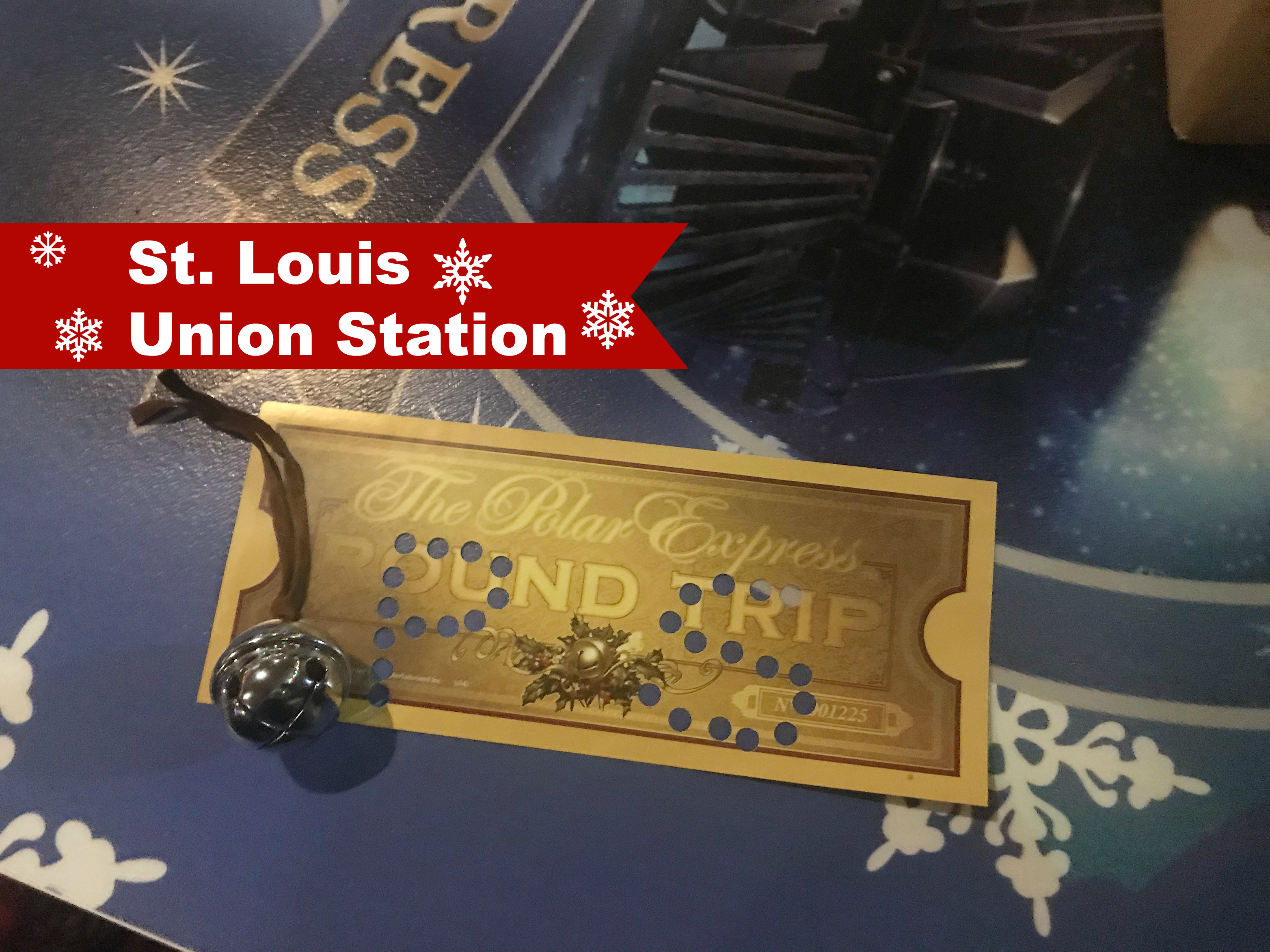 St. Louis Union Station Polar Express golden ticket.