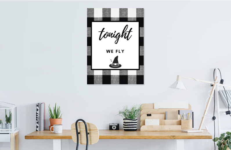 Tonight we fly printable featured in a home office space.