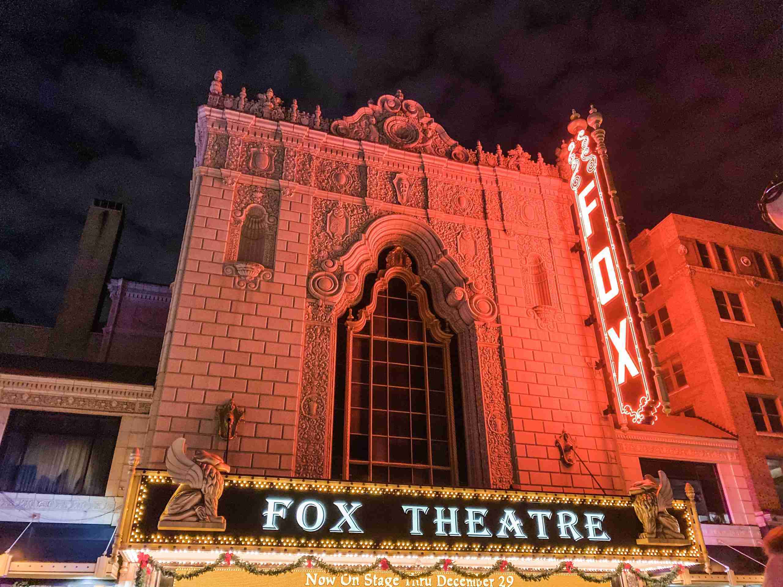Fabulous Fox Theatre St. Louis at night