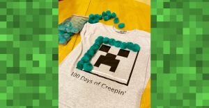 100 days of school minecraft shirt