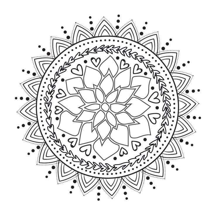 mandala coloring sheet for stress relief