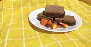 iced chocolate brownies, yellow white checker dish towel, candy corn, fall candy, candy pumpkins, autumn mix candy, delicious desserts, marilees temple brownies, fall desserts, fall recipes, easy recipes