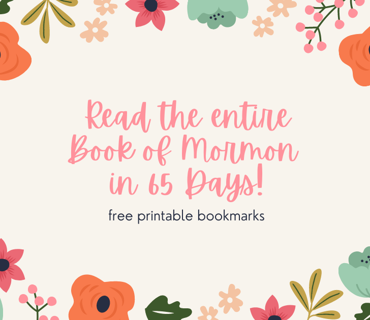 65 day book of mormon reading challenge free printable bookmarks