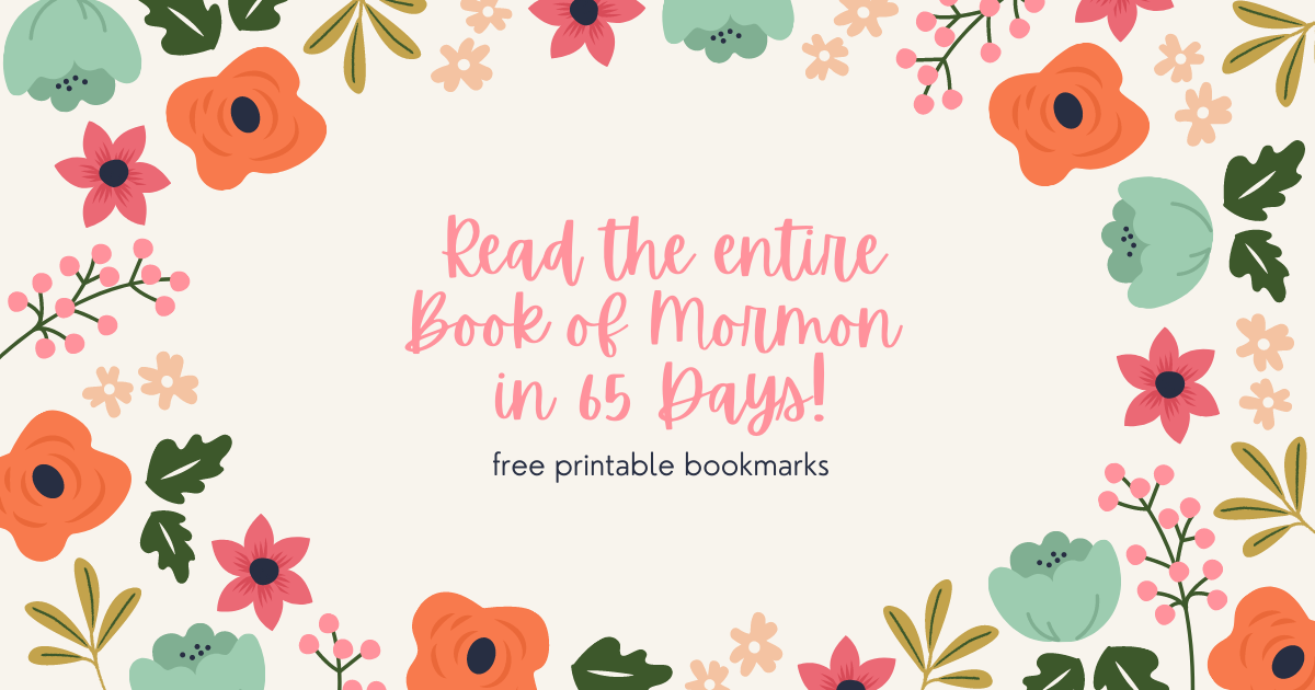 65 day book of mormon reading challenge free printable bookmarks