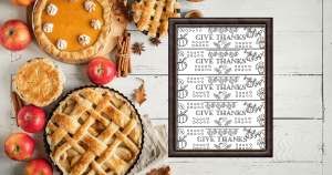 kids table give thanks bookmarks