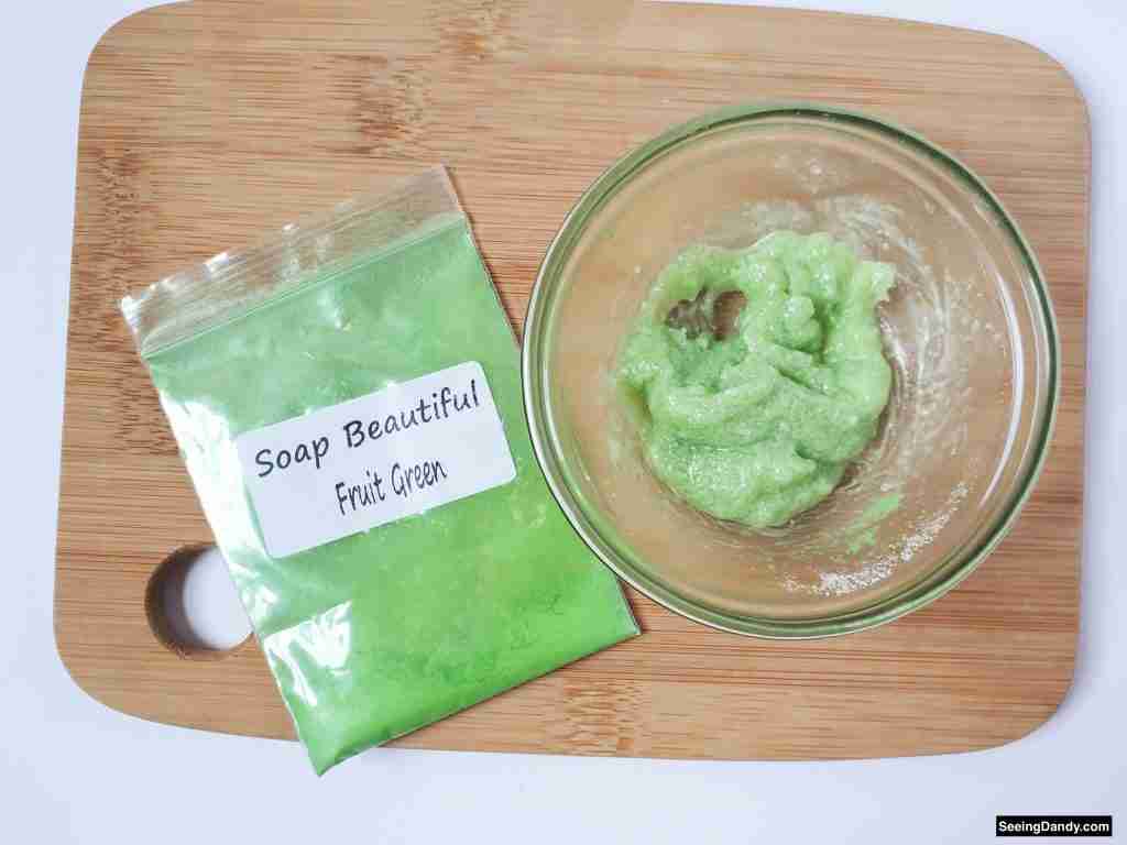 soap beautiful fruit green mica powder